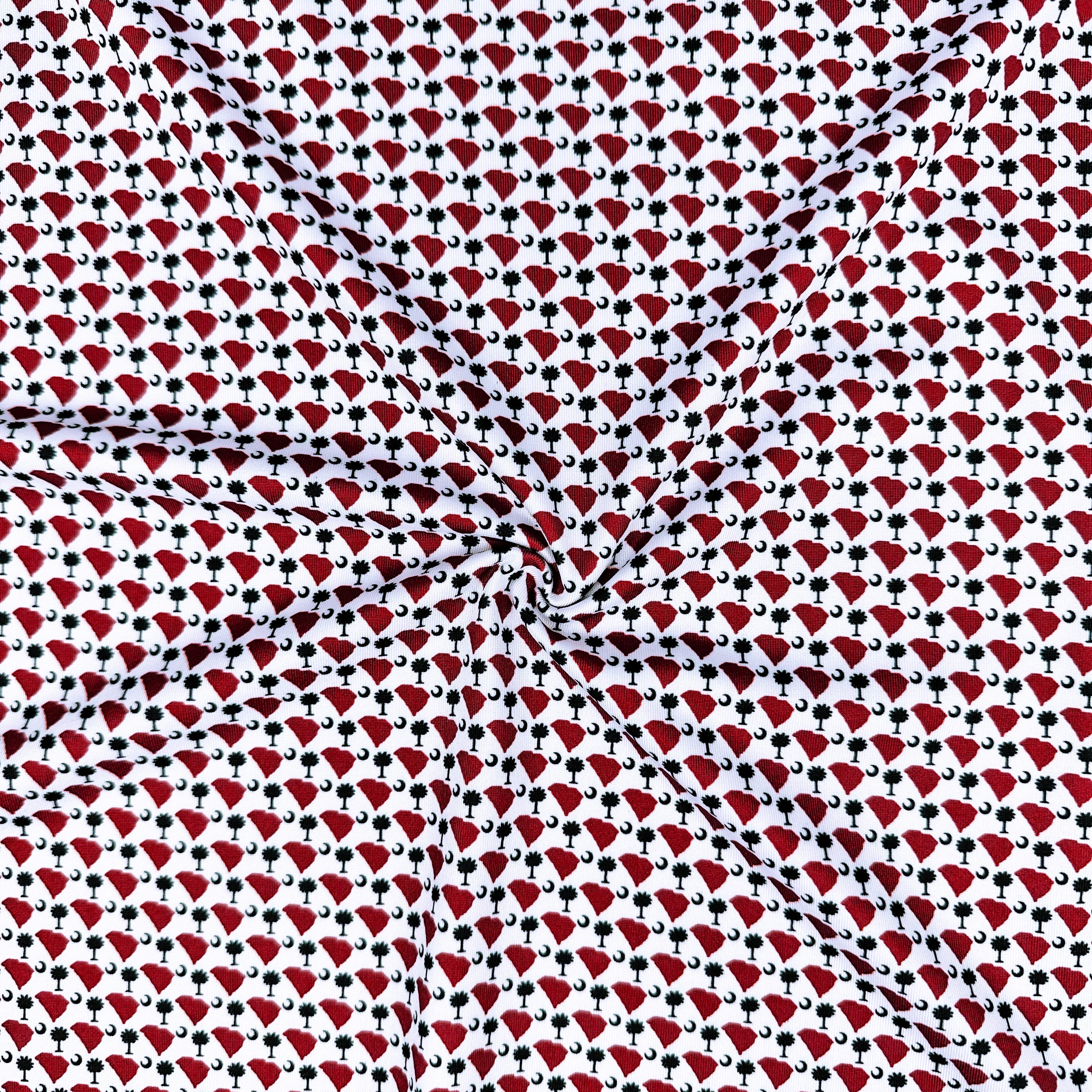 South Carolina Palmetto Garnet Print Polo
